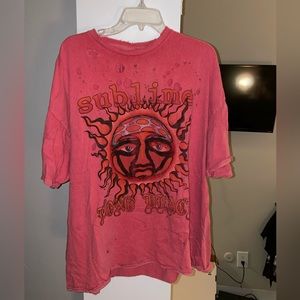 UO sublime distressed oversized tee